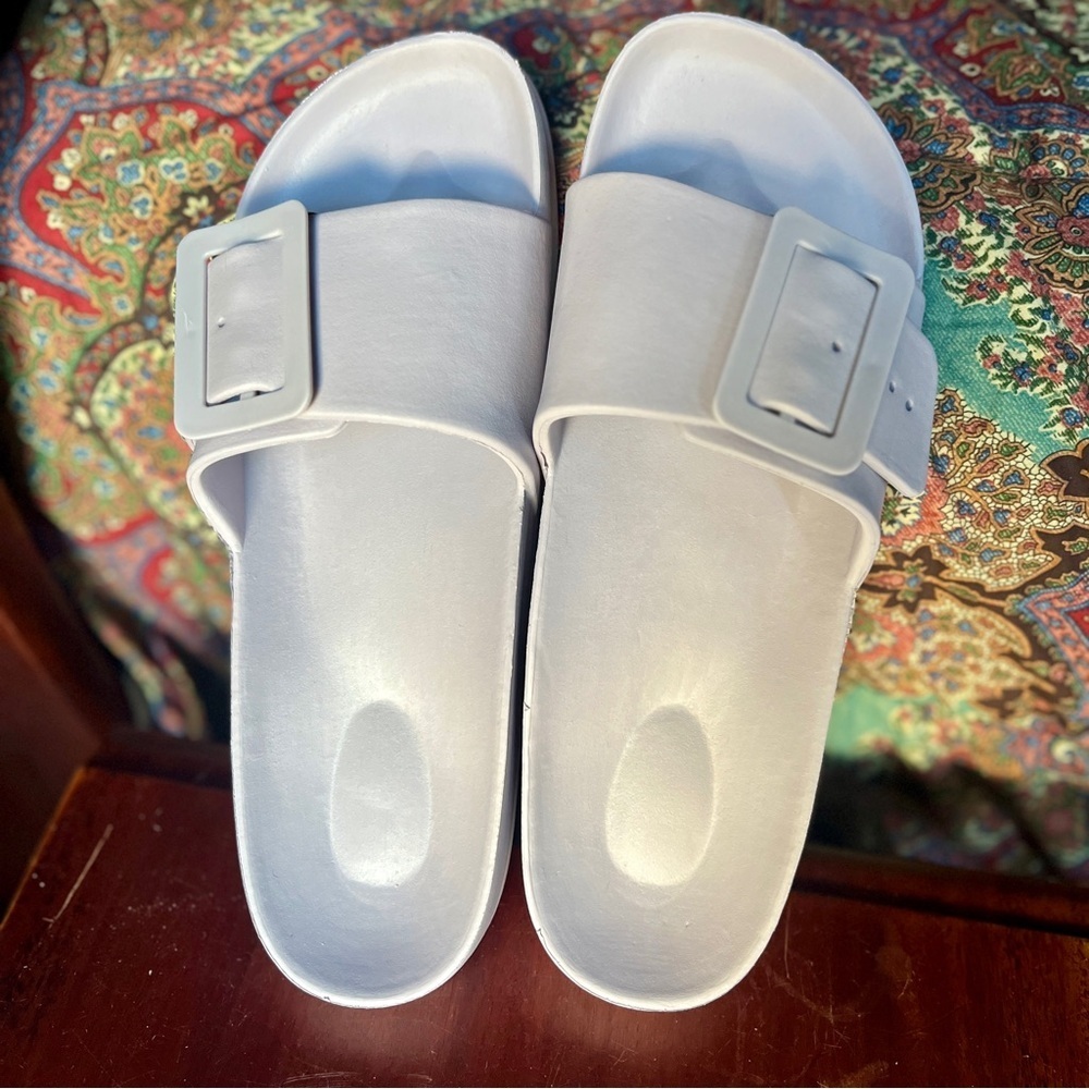 Womens Arch Support Slide Sandals Light Purple New With Tags